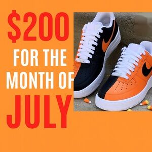 Orange And Black custom sneakers